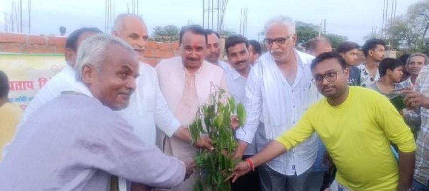 केन्द्रीय राज्यमंत्री भानुप्रताप सिंह वर्मा ने ग्राम खुटैला में वृक्षारोपण अभियान के तहत रोपे गए पौधे