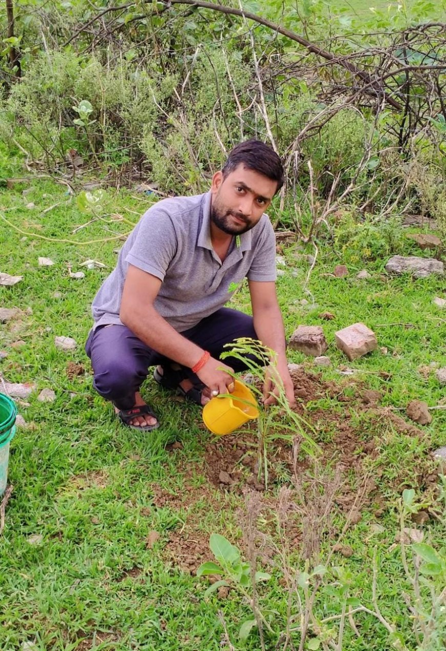 वृक्ष धरा के भूषण हरे भरे आभूषण हैं -- प्रधानाचार्य रवि शंकर द्विवेदी