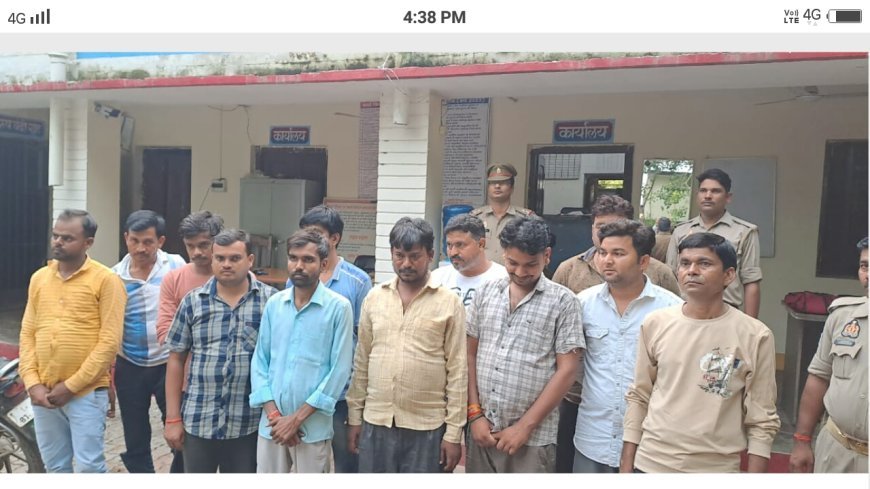 पुलिस ने दबोचे एक दर्जन जुआरी, माल फड़ से बरामद किये करीब पौने दो लाख रुपए