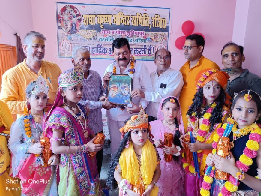 श्री राधा कृष्ण मंदिर, लुहियापुर में बरसाने से आए कलाकारों ने दी सुन्दर प्रस्तुति, भजन-संकीर्तन के लोगों ने साथ साथ भंडारा भी छका