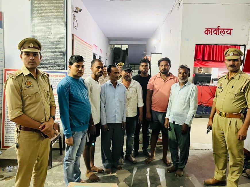 जालौन पुलिस ने विभिन्न स्थानों से 07 जुआरिओ को दवोचा