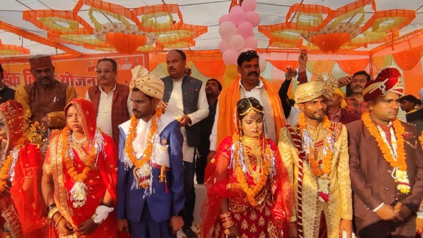 मुख्यमंत्री सामूहिक विवाह सम्मेलन में हुई 175 शादियां