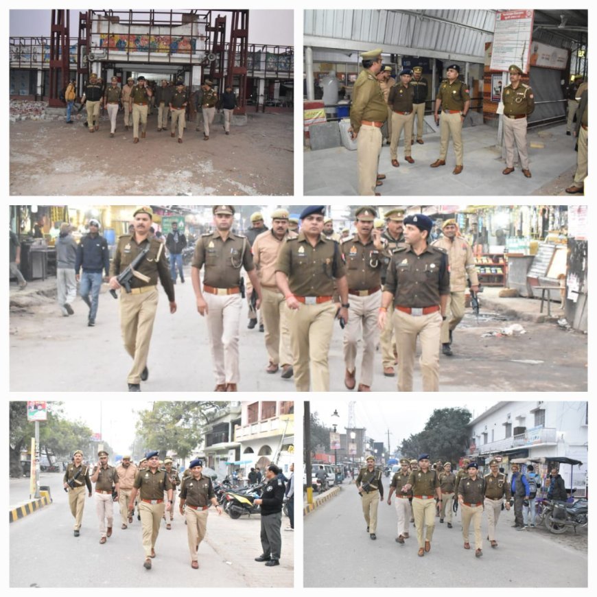 पुलिस अधीक्षक ने उरई की सड़कों पर पैदल गस्त कर सुरक्षा व्यवस्था का लिया जायजा