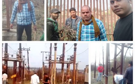 जे ई जगदीश वर्मा ने पावर हाउस की मशीनों की कार्रवाई साफ-सफाई