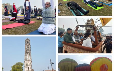 बुंदेलखंड गौरव महोत्सव में हॉट एयर बैलून, योगा, हेरिटेज वॉक टेथर्ड फ्लाइटस व सांस्कृतिक कार्यक्रम का हुआ भव्य शुभारंभ