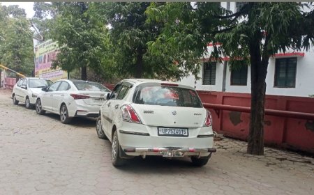 चार पहिया डग्गामार वाहन चालकों ने अस्पताल गेट के अंदर जमा रखा कब्जा, मरीज़ परेशान