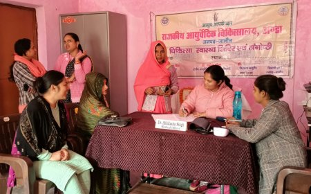 ग्राम पडरी में आयुष आपके द्वार शिविर का हुआ आयोजन