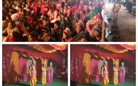 रामलीला में तड़का बध मंचन को देखकर दर्शकों ने लगाये जय श्री राम के नारे