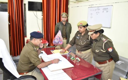 पुलिस अधीक्षक ने महिला थाना उरई का किया वार्षिक निरीक्षण