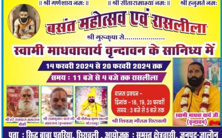 स्वामी श्री माधवाचार्य वृंदावन के सानिध्य में बसंत महोत्सव एवं रासलीला