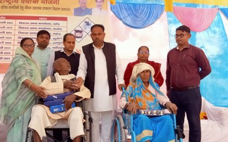राष्ट्रीय वयोश्री योजना के अंर्तगत 361 दिव्यांगों को वितरित किये गए उपकरण