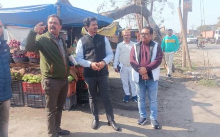 जिलाधिकारी ने फुलवरिया बायपास चौराहा का निरीक्षण चौड़ीकरण एवं हाईमास्ट लाइट लगाए जाने का दिया निर्देश