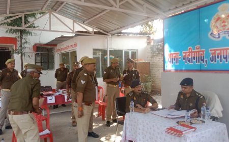 एस पी ने थाना दिवस के उपरांत थाने का किया वार्षिक निरीक्षण दिये निर्देश