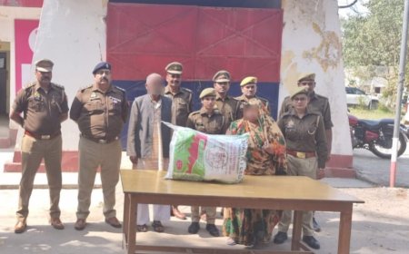 25 किलो गांजा के साथ महिला सहित दो को पुलिस ने दबोचा