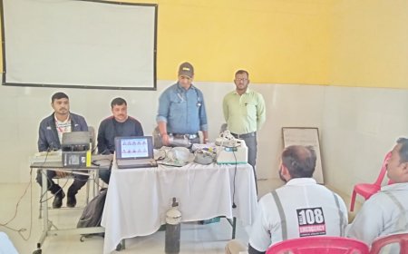 सीएचसी में 102, 108 एम्बुलेंस चालकों का रिफ्रेस प्रशिक्षण कार्यक्रम आयोजित