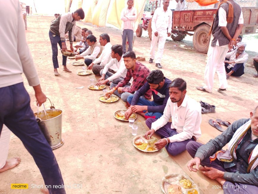 सरसेला मे श्रीमद्भागवत कथा के बाद हुआ भंडारा