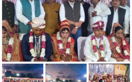 सामूहिक विवाह सम्मेलन में 11 जोड़े बने एक दूसरे के जीवन साथी