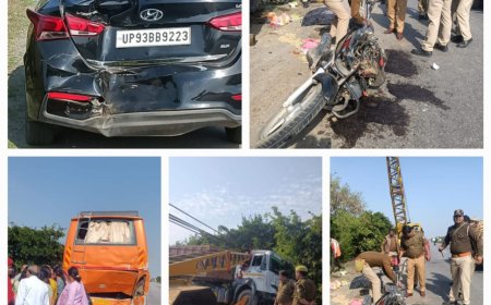 ट्राला ने बस में मारी टक्कर एक की मौत।