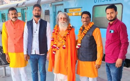 हिंदू महासभा के राष्ट्रीय अध्यक्ष का कार्यकर्ताओं ने किया स्वागत