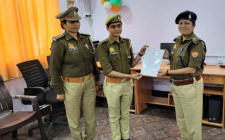 अंतरराष्ट्रीय महिला दिवस पर 02 महिला पुलिस कर्मी को किया गया सम्मानित