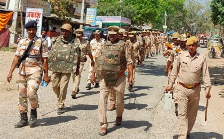 पैरामिलिट्री फोर्स के साथ थाना सिरसा कलार पुलिस ने गस्त कर दिलाया सुरक्षा का एहसास