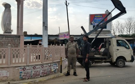 कोंच नगर के दो प्रमुख चौराहो पर लगाये गए सी सी टी वी कैमरे