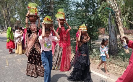 चैत्र नवरात्रि की सप्तमी पर जवारों की झांकियों के दर्शन करने को उमड़े श्रद्धालु