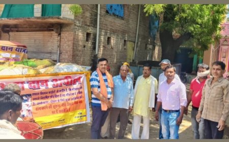 सहायक विकास अधिकारी ने निकाली भूसा महादान यात्रा