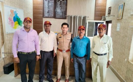 पूर्व सैनिक वेलफेयर एसोसिएशन की टीम ने एएसपी से की मुलाकात