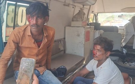 तेज रफ्तार बाइक फिसलने से दो लोग हुए गंभीर रूप से घायल