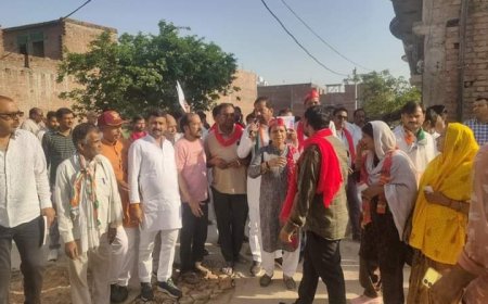 सपा प्रत्याशी के पक्ष में इंडिया गठबंधन के नेताओं ने जनता से मांगें वोट