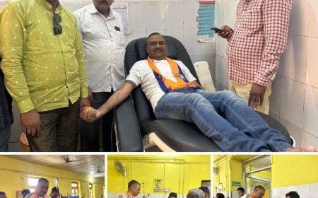 अनुप्रिया पटेल का जन्मदिन अपना दल एस के प्रदेश सचिव प्रमोद सिंह ने रक्तदान कर मनाया