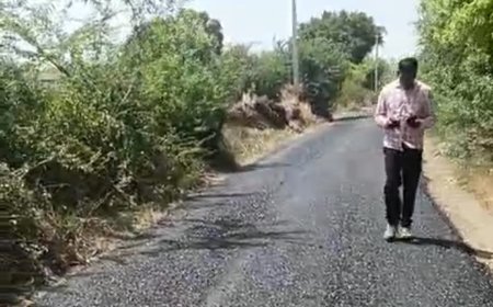 प्रधान ने सड़क के डामरीकरण में लगाए गुणवत्ताविहीन कार्य के आरोप