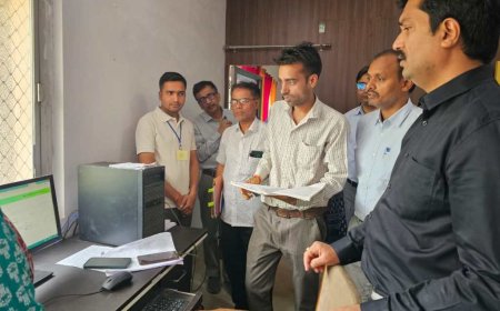 विभिन्न रजिस्टरों का किया अवलोकन , दिए आवश्यक दिशा निर्देश