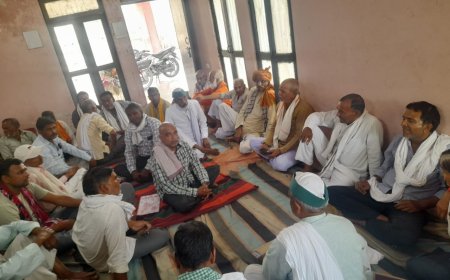 भा कि यू ने मासिक बैठक कर 6 सूत्रीय ज्ञापन एस डी एम को सौंपा