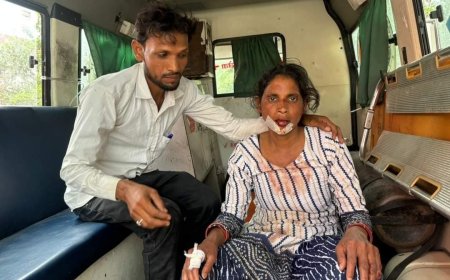 बाइक से गिरने से महिला गंभीर रूप से घायल