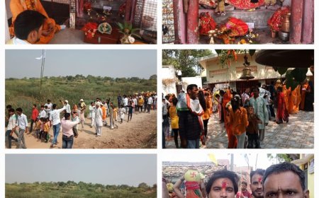 श्रीमद् भागवत महापुराण से पूर्व निकाली भव्य शोभा यात्रा