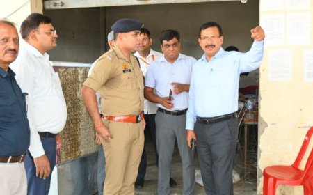 जिला निर्वाचन अधिकारी ने  वेयर हाउस में रखी ईवीएम की त्रिस्तरीय सुरक्षा व्यवस्था का लिया जायजा