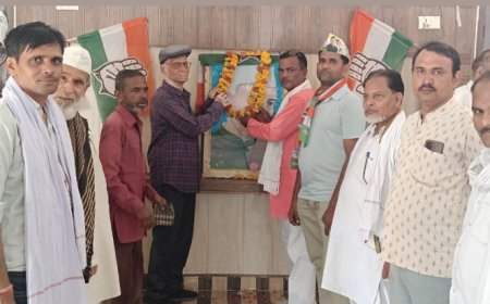 कांग्रेसियों ने मनाई स्व. जवाहर लाल नेहरु की 59 वीं पुण्यतिथि