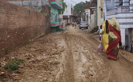 पहली बरसात में स्टेशन रोड हुआ दलदल , नागरिकों का पैदल चलना हुआ मुश्किल