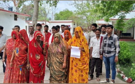 ग्राम ऐदलपुर के दर्जनों ग्रामीणों ने एसपी को सौपा ज्ञापन