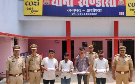 02 पिस्टल एवं 02 देसी तमंचा के साथ 04 अभियुक्त गिरफ्तार