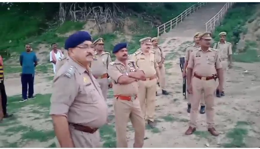 पुलिस अधीक्षक दुर्गेश कुमार.ने पंचनद पर पहुंच किया जनपद की सीमा का निरीक्षण