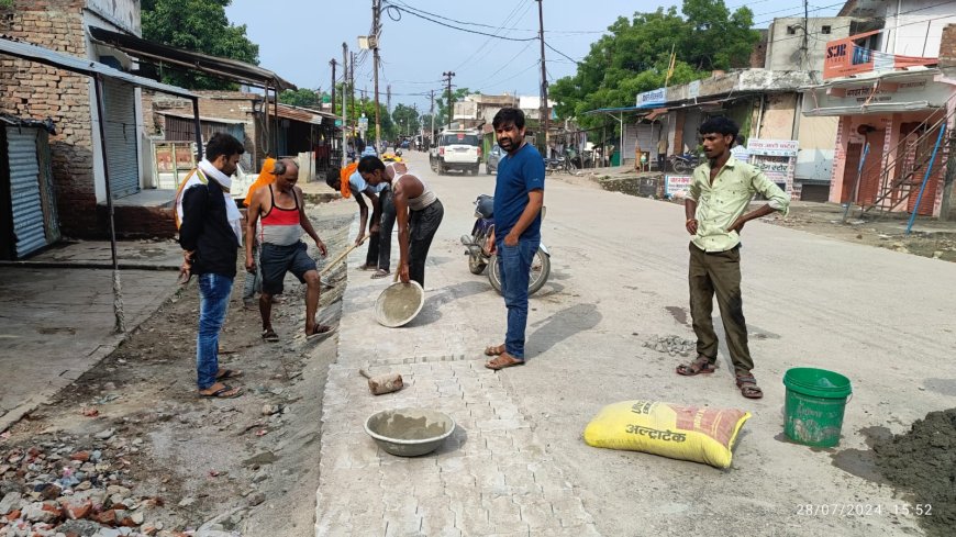 दो किमी. लम्बी निर्माणाधीन इंटरलॉकिंग कार्य का इंजीनियरों ने किया निरीक्षण