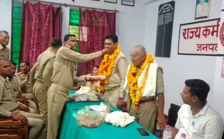 60 वर्ष की आधिवर्षता पूर्ण क़र सेवानिवृत होने पर विदाई समारोह का हुआ आयोजन