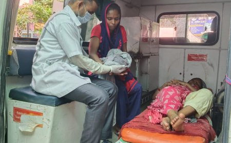 एंबुलेंस में हुआ महिला का सुरक्षित प्रसव जच्चा बच्चा दोनों स्वस्थ