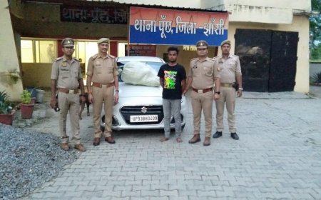 पुलिस ने 20 किलो 500 ग्राम अवैध गांजे के साथ तस्कर किया गिरफ्तार