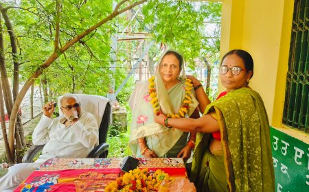 एमएलसी श्रीमती रमा निरंजन ने प्राथमिक विद्यालय सोमई का किया निरीक्षण