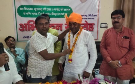 वाईपास स्वीकृत कराने पर विधायक का हुआ अभिनंदन समारोह