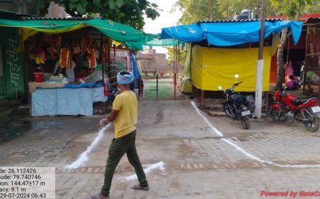 नगर पालिका ने स्वच्छता अभियान चलाकर कलई तथा चूने का किया छिड़काव